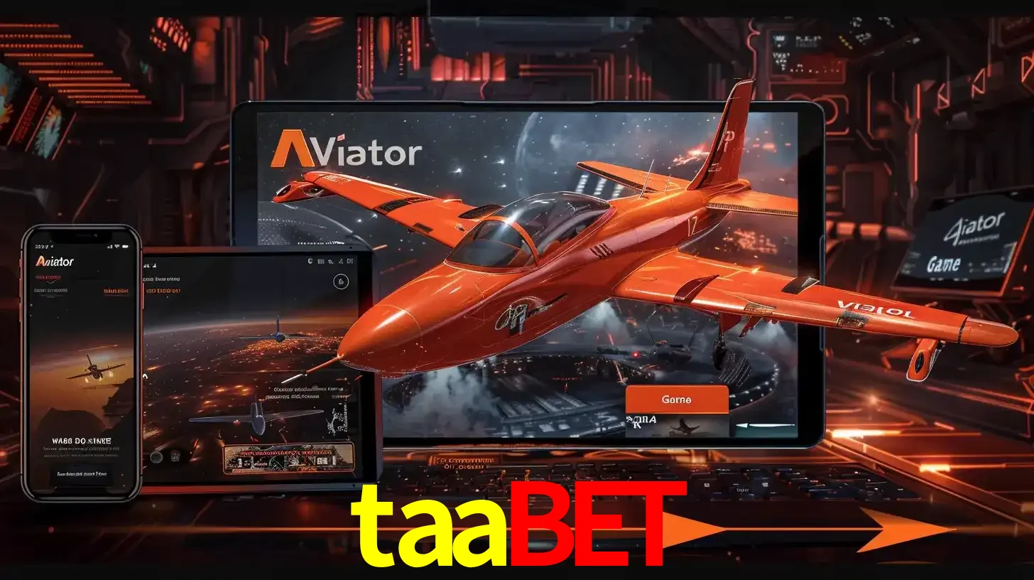 Apresentação tecnológica do jogo Aviator com um avião saindo da tela de um tablet, demonstrando a experiência imersiva em múltiplos dispositivos no taabet.