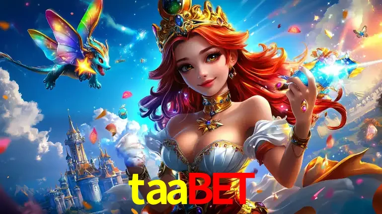 A princesa de um reino de fantasia mágico, com seu pequeno dragão, apresentando um mundo de prêmios encantados nos jogos de caça-níqueis do cassino taabet.